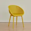 Silla nórdica de plástico grueso, sencilla, para comedor, ideal para exteriores, ideal para internet, con respaldo hueco.