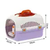 Transportadora de Aerolínea Específica para Gatos con Ventana Superior, Caja de Transporte Transpirable de Doble Puerta con Comedero, Suministros Portátiles para Mascotas para Uso en Automóvil