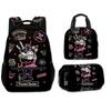 Mochila Escolar para Estudiante de Primaria con Estampado Completo de Kuromi Transfronteriza, Dibujos Animados, Gran Capacidad, Mochila Infantil, Lonchera Portátil