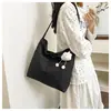 Nova Bolsa Transversal de Ombro Único Tendência Simples Versátil Bolsa Tote de Grande Capacidade Passeio Casual Estilo Japonês Bolsa de Ombro Inclinada Bolsa de Mão