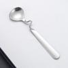 Cuchara de Acero Inoxidable 304 con Mango Curvo Cuchara Creativa de Pared Cuchara para Remover Café Cuchara de Postre Tarjeta de Taza Colgante Cuchara para Taza de Tarjeta Cuchara para Té con Leche