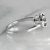 Huajie deseo oferta especial anillo de plata S925 con circón azul anillo popular transfronterizo europeo y americano para mujer anillo de vacaciones venta directa