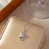 Collar de Acero de Titanio con Cruz para Mujer, Cobre Microincrustado con Recubrimiento de Oro Real, Cadena para Clavícula de Cadena de Cuello Exquisita Versátil de Venta Caliente Transfronteriza