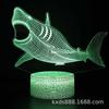 Lámpara de mesa 3D de la serie Shark, con luz LED colorida, táctil y remota, USB, regalo creativo.