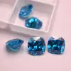 Zircón Azul Profundo Piedra Suelta para Montaje de Anillo, Zafiro Azul Profundo Forma Cojín, Piedra para Accesorio de Joyería Forma de Pan, Piedra de Incrustación