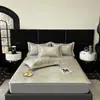 Lujo Ligero Jacquard Carbón Hielo 900D Sábanas Colchonetas Suaves Refrigeradas Clase Amigable con la Piel Transpirable Lavables a Máquina Colchoneta de Seda de Hielo para Dormir Desnudo