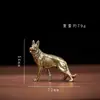 Decoração de mesa de escritório de latão puro sólido Big Yellow Dog chá de bronze pet Jóias Artesanato alça de presente