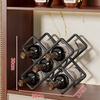 Estante para vino tinto, estante de almacenamiento de vino de mesa simple para el hogar, aparador, adornos para botellas de vino, estante de exhibición oblicuo
