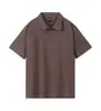 Ropa de trabajo de manga corta con cuello polo de algodón puro de doble hilo 32s para hombre, color sólido, versátil para actividades, uniforme de grupo
