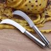 Cuchillo pequeño curvo de acero inoxidable para piña plátano corte de verduras fruta yaca puerro cuchillo almidón salchicha salchicha asada hoz pequeña