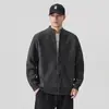 Cardigan de malha com gola alta estilo simples para homens na estação de primavera e outono, peça externa estilo old money, suéter moderno casual e versátil