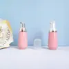 Em Estoque Frasco Espumador Cônico Rosa Mousse para Pet com Fundo Curvo, Frasco Espumador para Limpeza Facial 60ml/100ml, Frasco Recarregável