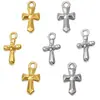 2 Modelos, 2 Colores, Accesorios de Joyería de Acero Inoxidable 304, Colgante Geométrico, Colgante de Dijes de Cruz, Recubrimiento al Vacío