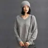 Cachmere Suelto, Relajado, Moderno y Adelgazante para Mujer Aspecto Simple Tejido de Cachemira Otoño e Invierno Nuevo Prendas de Punto Versátiles