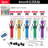 Juego de Brocas Avellanadoras para Carpintería, Kit Multifuncional Rápido de Cambio 2 en 1, Juego de Herramientas de Brocas Avellanadoras de Acero de Alta Velocidad