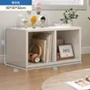 Gabinete de celosía partition de mesita de noche semi-cerrado gabinete de almacenamiento de dormitorio estante de almacenamiento de estantería de mesita de noche almacenamiento de extremo de cama de piso ocho compartimentos