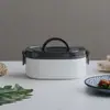 Caja de Almuerzo Bento Japonesa Ovalada Portátil Creativa de Múltiples Capas Aislada, Caja de Comida Aislada de Acero Inoxidable 304