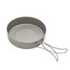 Sartén de titanio puro para exteriores de 0,5 l, vajilla para acampar, utensilios de cocina para exteriores, sartén portátil para acampar, plato de fruta para el hogar