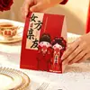 Cartões de Lugar para Casamento Estilo Chinês no Atacado, Cartões de Mesa para Parentes e Amigos do Noivo, Cartões de Lugar Cartoon para Casamento, Cartões de Assento para Banquete de Casamento, Suprimentos para Decoração de Casamento