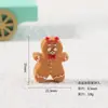 Novo Homem de Gengibre Fofo de Natal Micro Paisagem Cena de Neve Pequenos Enfeites DIY Enfeites de Desenho Animado Pequenos Acessórios de Resina