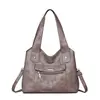 Venta al por mayor de bolsos de mujer transfronterizos, nuevo bolso tote, bolso de hombro bandolera de cuero suave, gran capacidad, moda retro, bolso de mujer