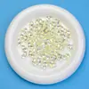 Dingyi Transparente Melocotón Pequeño Luna Fría Acrílico Galvanizado Agujero Pasante Cuentas Sueltas Hecho a Mano Resistente al Desgaste Pulsera DIY Accesorios de Joyería