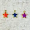 Cielo Estrellado Luna Sol Estrella de Frontera Aleación Esmalte Joyería Colgantes DIY Pulsera Collar Colgante Accesorios Mayoreo