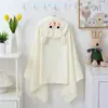 Toalha de banho infantil tipo capa de fleece de coral, absorvente, super macia, roupão