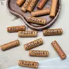 Madeira de Pessegueiro Antiga Quatro Vias Riqueza, Paz e Alegria Conjunto de Duas Peças DIY Acessórios para Joias de Contas Budistas Pulseira Pingente Artigo