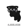 Patche de Tecido Bordado Gatinho Preto Desenho Animado para Jaqueta de Penas Bolsa Patch Autoadesivo Sem Costura Sem Ferro Patch Decorativo DIY