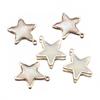 Colgante de corazón de abulón con carcasa blanca de epoxi, estrella, pendientes hechos a mano para DIY, collar, accesorios de joyería, material de concha blanca