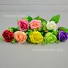 Simulación Capullo de Rosa Flor de Camino Rama Única Capullo de Rosa Arco de Corte Cuadrado Arco de Boda Arco de Flores Rosa