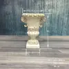 Casamento Coluna Romana Dourada Vaso de Flores Prateleira Guia de Estrada Listrado Europeu Troféu Fibra de Vidro Adereços de Casamento
