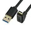 Cabo de Dados Tipo-C Cotovelo Celular Pequeno Eletrodoméstico USB para Tipo-C Curva Lateral 90 Graus Cabo de Carregamento Rápido acima de 3A