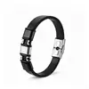 Amazon Pulsera de Cuero para Hombre con Bloques de Color Metálico, Moderna y Versátil, Pulsera de Acero Inoxidable, Accesorio para el Viaje Diario
