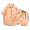 Ropa de la Isla de Hainan Traje de Estilo del Sudeste Asiático Camisa de Flores Manga Corta para Hombre y Mujer Manga Media Holgado Estilo Playa