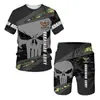 Ropa deportiva de las Fuerzas Ucranianas Traje de Camiseta para Hombre Impresión 3D Manga Corta Ropa Camuflaje Deportes Venta Directa de Fábrica