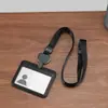 Porta-Cartão de Visita de Plástico, Porta-Crachá de Funcionário, Crachá de Trabalho com Cordão, Porta-Crachá Retrátil com Fivela de Liga de Alumínio de Puxar Fácil