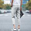 Pantalones casuales de lino de verano para hombre, de talla grande, hasta los tobillos, de moda, ajustados, de una pieza, entrega directa