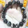 Pulsera de Caracol Lunar de Nácar Dorado y Plateado Natural con Patrón Tai Chi y Efecto Ojo de Gato, Concha de Disco Blanco, Pulsera de Nácar Perla como Jade