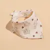 Babero para Bebé de 6 Capas de Gasa de Algodón con Forma de Pétalo Babero para Babas Babero para Recién Nacido Clase A Pañuelo Bandana Babero Antivómitos