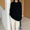 Camiseta de Manga Larga para Mujer Talla Grande 100 kg Estilo Americano Marca de Moda Estilo Ins Prenda Base