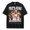 Camiseta de manga corta con estampado Retro Booker transfronterizo, estilo americano lavado casual, manga larga, cuello redondo, suéter con capucha para hombre