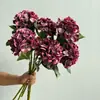 Flores Artificiales con Tacto Realista y Efecto Hidratante, Hortensia para Decoración de Sala de Estar Estilo Europeo, Decoración de Fotografía para el Hogar de Alta Calidad