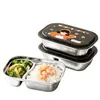 Plato de Cena para Niños Acero Inoxidable 316L Plato Dividido Plato para Suplementos Alimenticios de Bebé del Hogar Vajilla Especial para Jardín de Infancia Plato para Comida