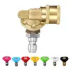 Conector Rápido Giratorio de Latón Transfronterizo de 5 Velocidades Ajustable 180 Grados Cabezal de Pistola de Agua para Lavado de Autos de Alta Presión