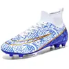Zapatillas de fútbol transfronterizas para hombres y mujeres, de caña alta con tacos largos AG, tacos TF, zapatillas de entrenamiento para competición de fútbol en campus estudiantil, malla antideslizante