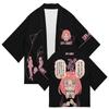 Camisa japonesa tipo kimono fino tipo cárdigan con estampado de plumas periféricas de anime de Spy Play House