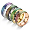Moda Europeia e Americana Novo Esmalte Sensível à Temperatura Selagem Sete Cores Anel que Muda de Cor Banda Lisa Anel de Casal Sensível à Temperatura Vendedor Quente do AliExpress