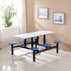 Mesa y silla de comedor para comedor escolar, combinación de acero inoxidable para 4, 6 y 8 estudiantes, para personal del comedor, mesa y silla de comida rápida.